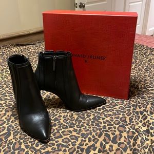 Donald Pliner leather booties
